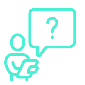 Patient asking question icon