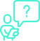 Patient asking question icon